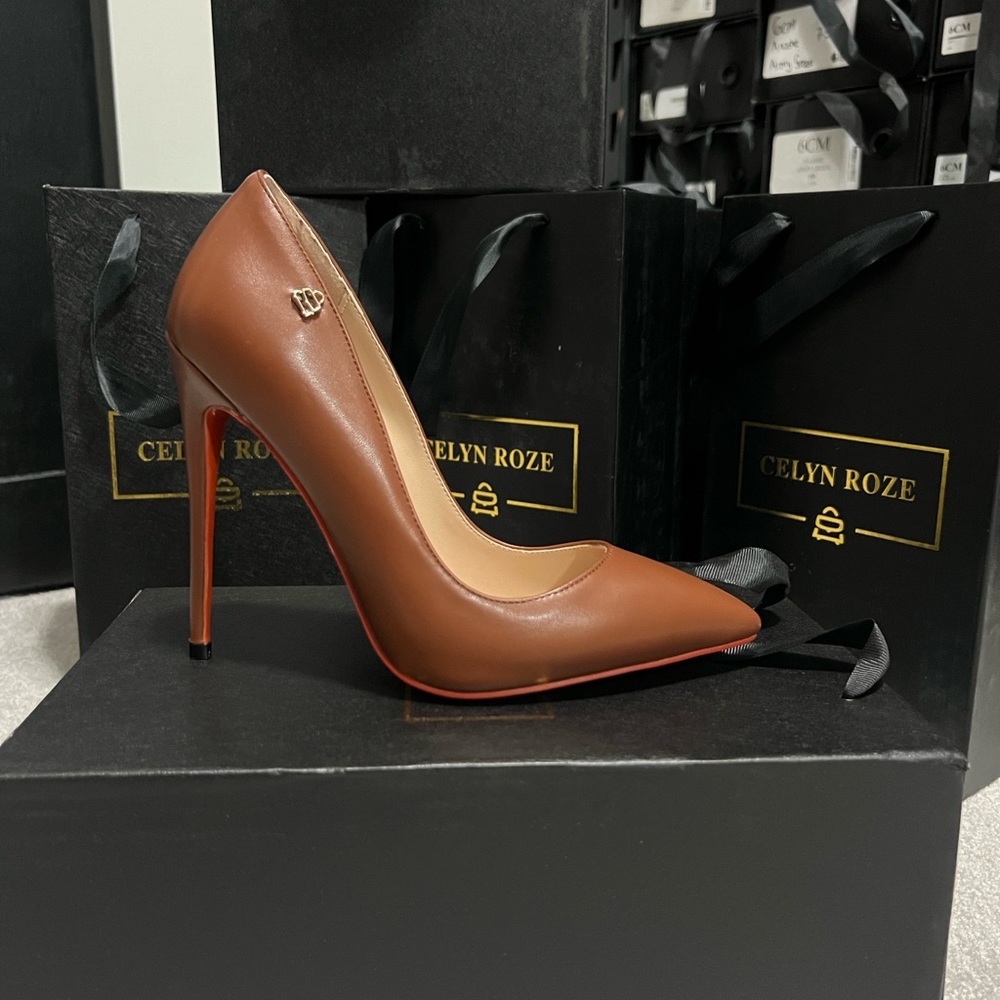 Brown 120mm pumps